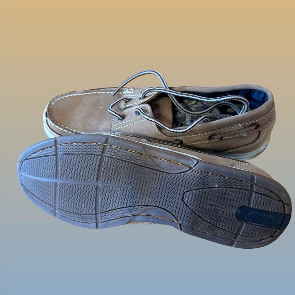 Boat Shoes - Tan Men's Deck Shoes - Picture 2 of 3